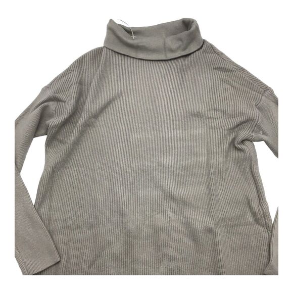 Devotion by Cyrus Womens Medium Oversized Cowl Neck Ribbed Knit Sweater Gray - Picture 4 of 11